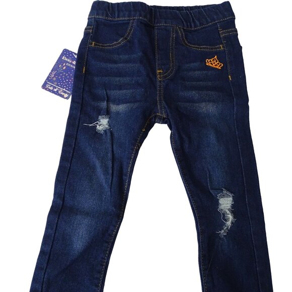 Emma and Elsa Queen Boss 2 pc Outfit TShirt and Denim Jeans Set Girls Size 4 NEW - Picture 3 of 6